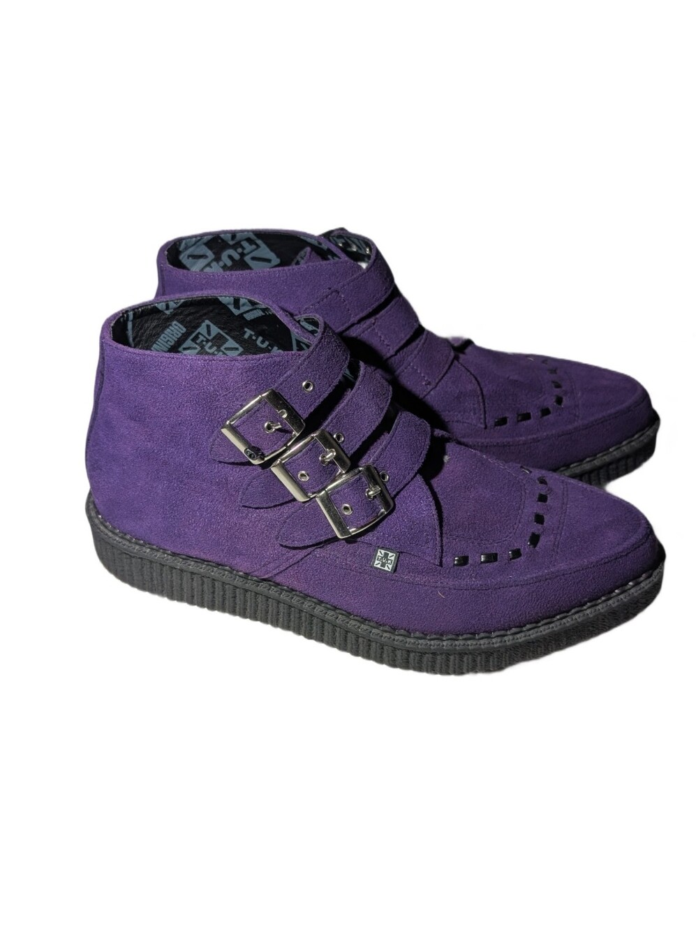 T.U.K TUK Vegan Suede Creeper Boots - Picture 4 of 10
